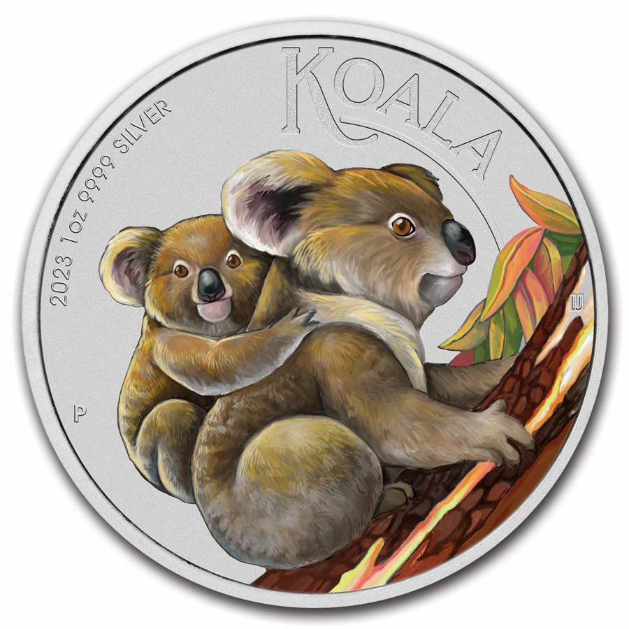 2023 AUS 1 oz Silver Colorized National Stamp & Coin Expo Koala