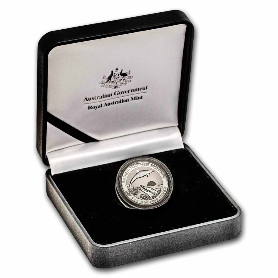 2023 AUS 1 oz Silver Dolphin High Relief Proof (COA #10, w/Box)