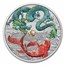 2023 AUS 1 oz Silver Dragon & Koi Vivid Colorized BU (in Capsule)