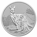 2023 AUS 2 oz Silver Next Gen Kangaroo Mother & Baby BU Piedfort