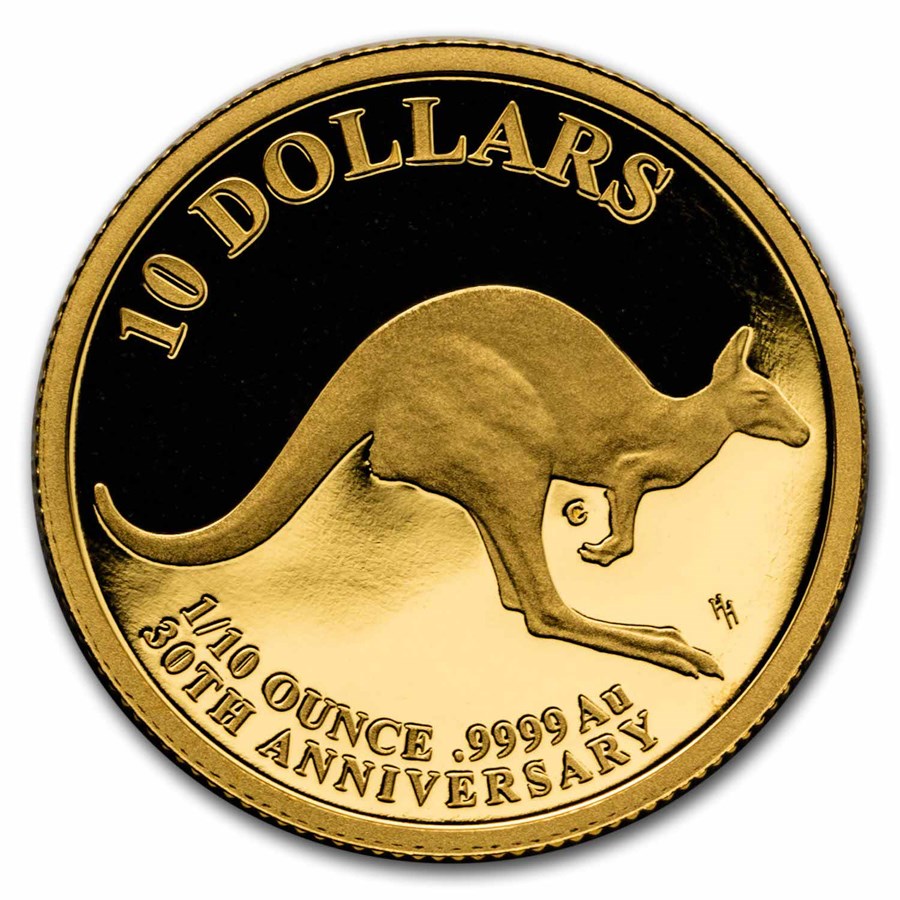 2023 Australia 1/10 oz Gold $10 Kangaroo (Proof)