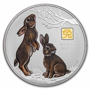 Buy 2023 Australia 1 kilo Silver Lunar Rabbit BU (Gold Privy) | APMEX