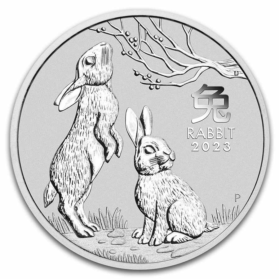 2023 Australia 1 kilo Silver Lunar Rabbit BU (Series III)