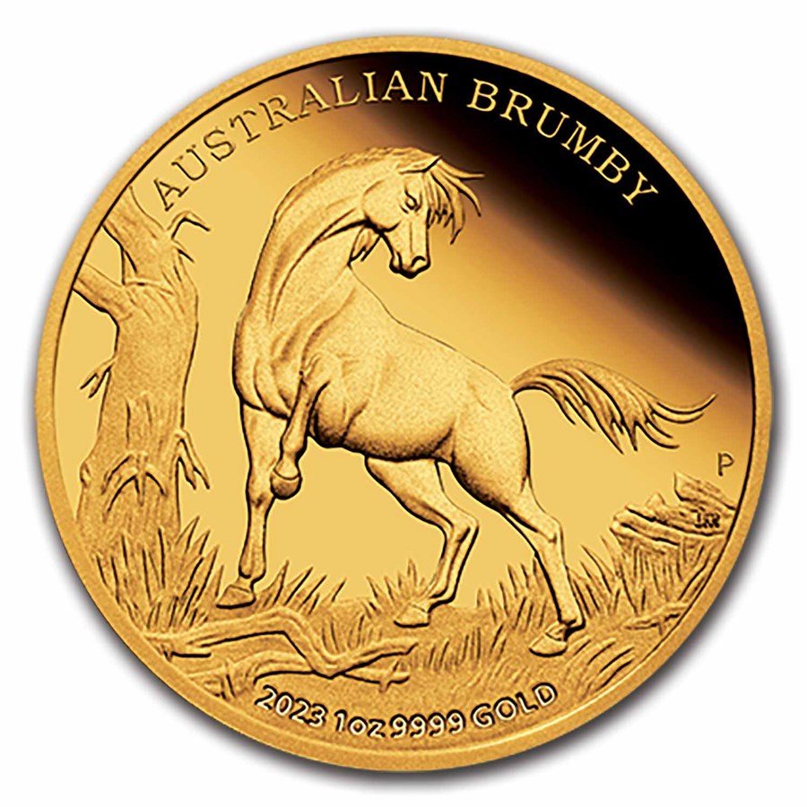 2023 Australia 1 oz Gold Australian Brumby Proof (w/Box & COA)