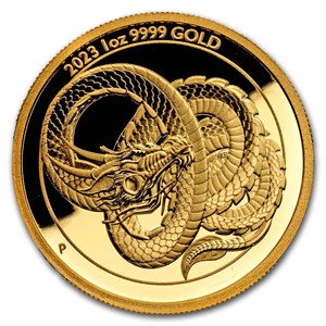 2023 Australia 1 oz Gold Dragon Proof (w/Box & COA)