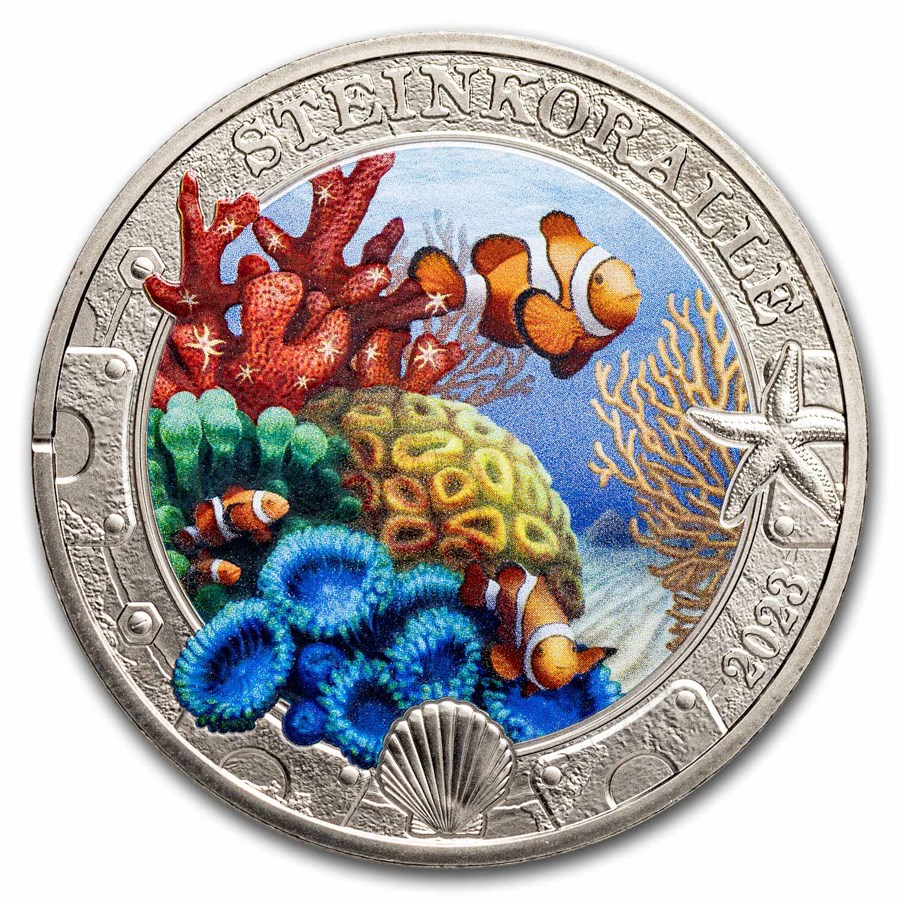 2023 Austria Cupro-Nickel €3 Marine Life (Stony Coral)