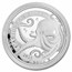 2023 Barbados 1 oz Silver Caribbean Octopus BU