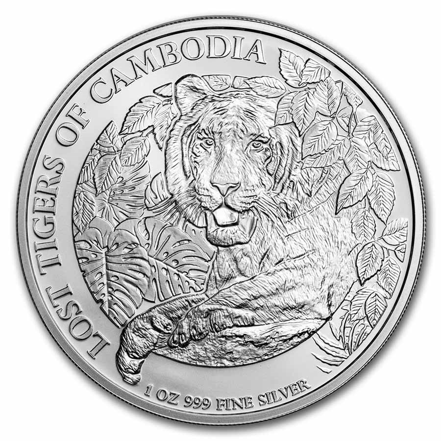 2023 Cambodia 1 oz Silver Lost Tigers BU