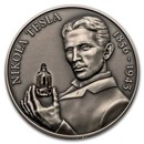 2023 Cameroon 2 oz Silver Antique Nikola Tesla