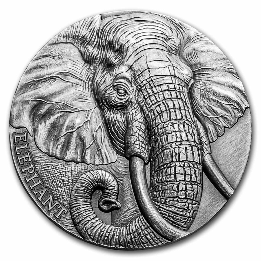 2023 Cameroon 2 oz Silver Expressions of Wildlife: Elephant