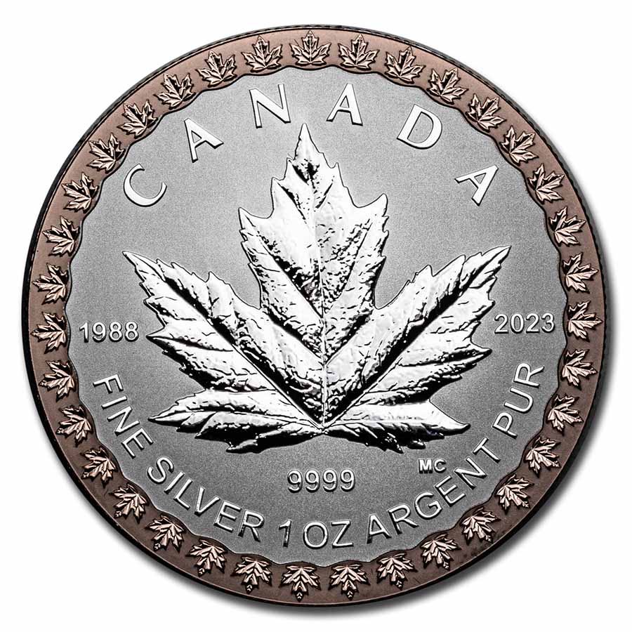 Buy 2023 5 Coin Canadian Silver Maple Leaf Set APMEX   2023 Canada 5 Coin Silver 35th Anniv Of The Silver Maple Leaf Set 257249 Obv 