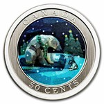 2023 Canada 50-Cent Lenticular Holiday Sledding