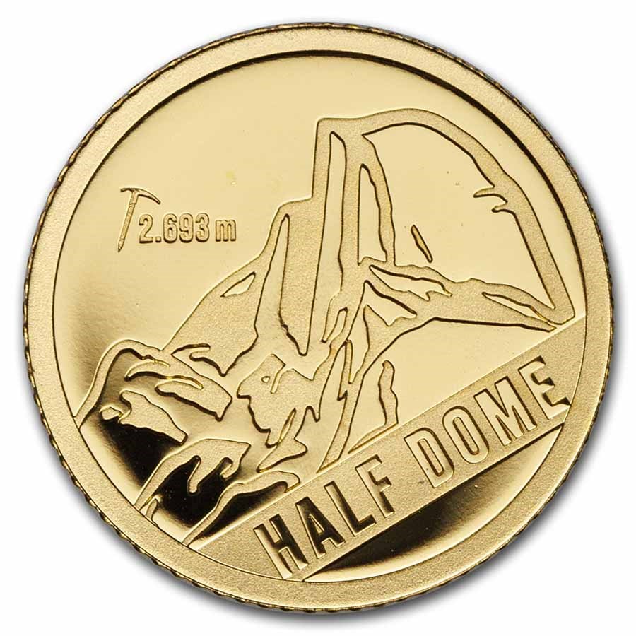 2023 Cook Islands 1/2 gram Gold Proof Mountains; Half Dome