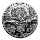 2023 Cook Islands 1 oz Antique Silver X-Ray: Creation of Adam