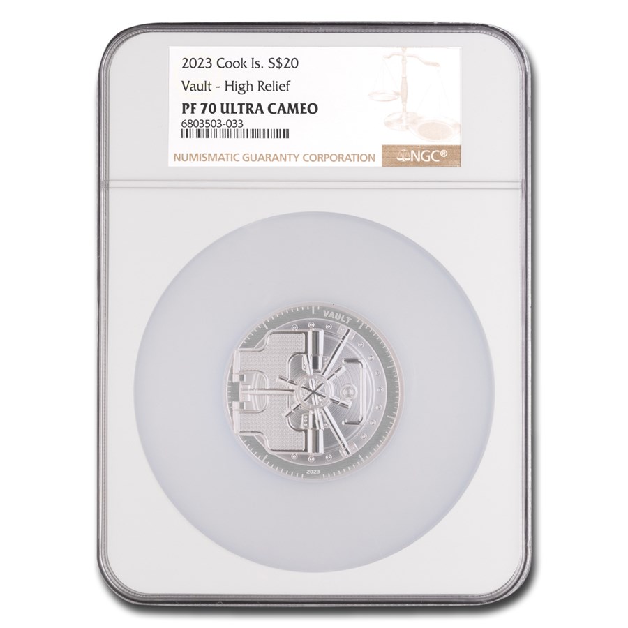 2023 Cook Islands 3 oz High Relief Silver Vault PF-70 UCAM NGC