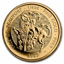 2023 GB 1/4 oz Gold Royal Tudor Beast The Yale Of Beaufort BU