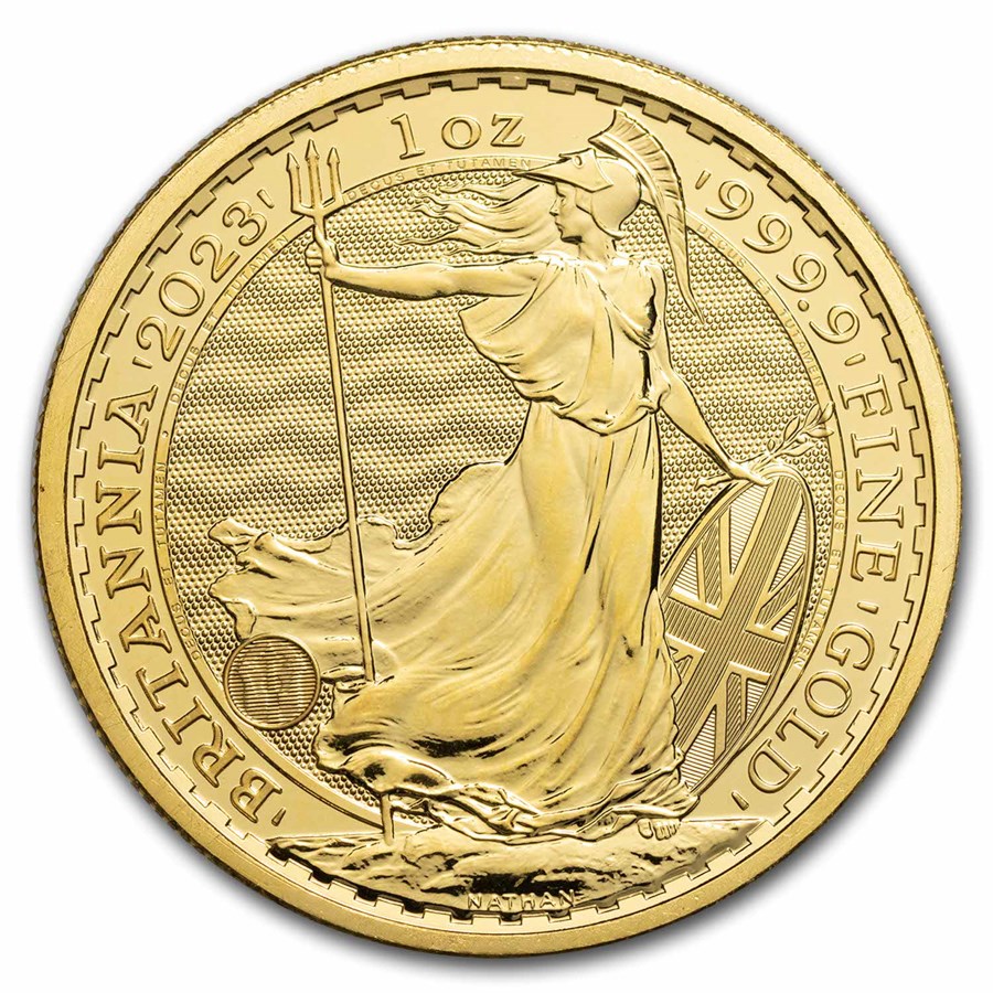 2023 GB 1 oz Gold Coronation Britannia BU (Abrasions)