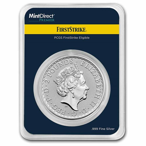 Buy 2023 GB 1 oz Silver Britannia (MintDirect® Premier + PCGS FS®) | APMEX