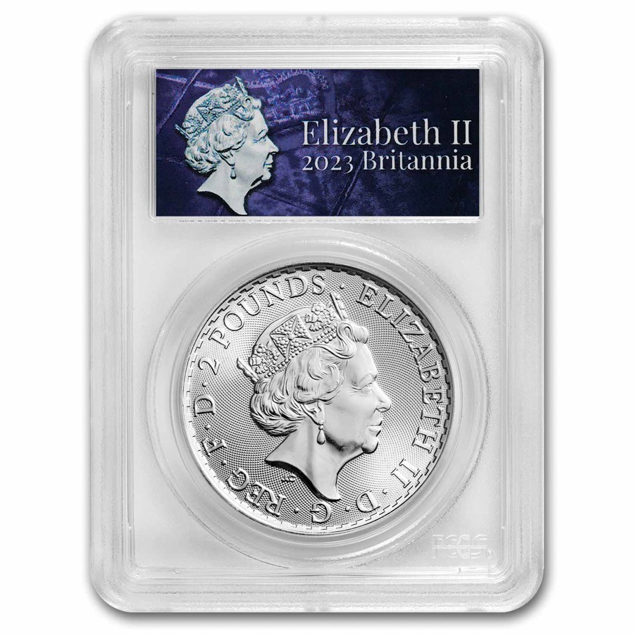 2023 GB 1 oz Silver Britannia PCGS MS-69 (Queen Label)