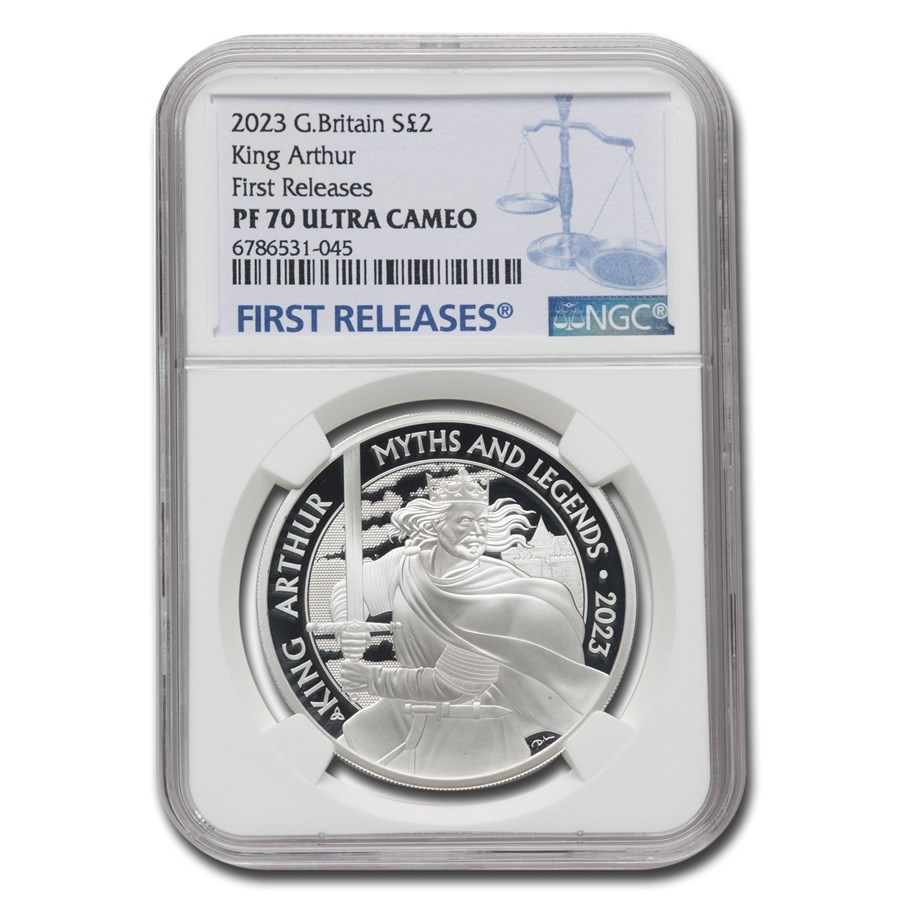 2023 GB 1 oz Silver Myths & Legends King Arthur PF-70 NGC (FR)