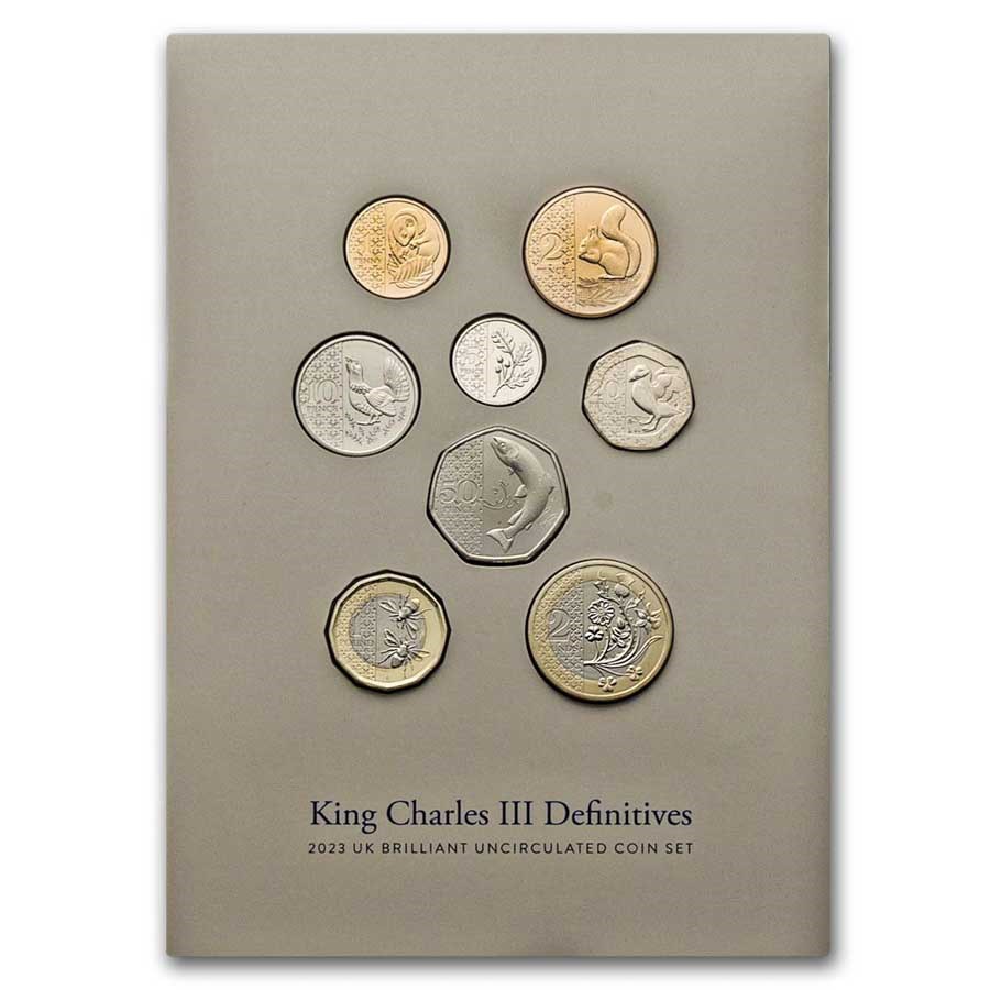 2023 GB King Charles III Definitives Brill Unc. Coin Set Dmgd Box