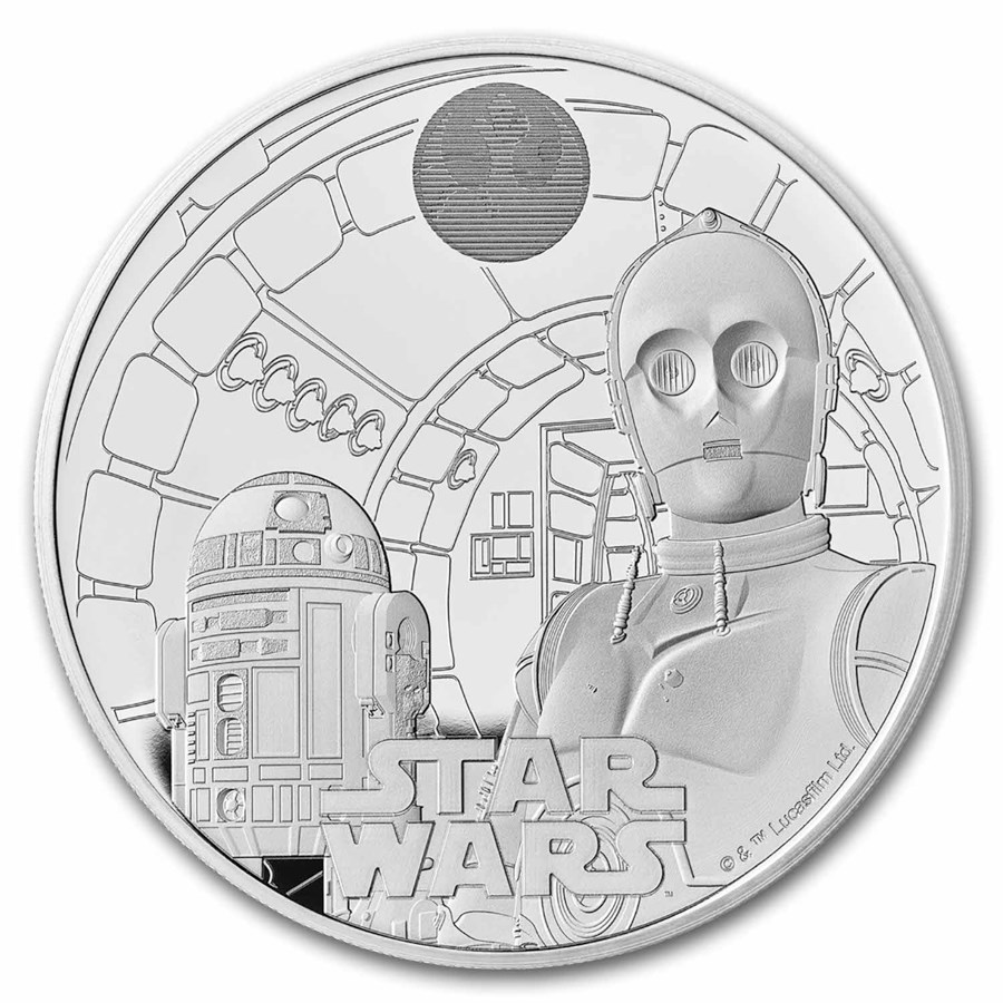 2023 GB Star Wars: R2-D2 and C-3PO £5 Silver Proof Coin