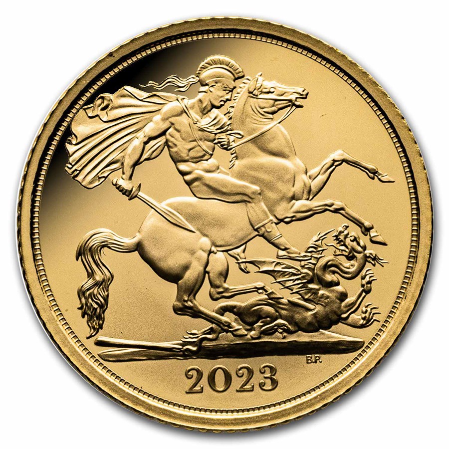 2023 GB The Coronation of His Majesty Gold 1/2 Sovereign Prf Coin