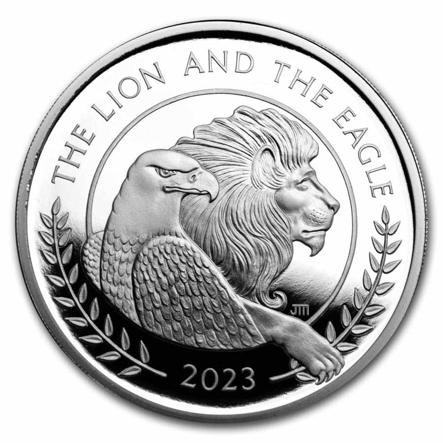 2023 GB The Lion and The Eagle 1 oz Silver Proof Coin