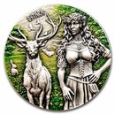 2023 Germania Valkyries: Ostara 2 oz Silver (Antiqued, HR)