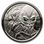 2023 Ghana 1 oz Silver 20 Cedis Space Alien Colorized Proof