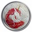 2023 Ghana 1 oz Silver 5 Cedis Pink Magical Unicorn "Jubilee"