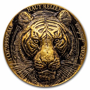 Buy 2023 Ivory Coast 1 oz Gold Big Five Asia Haut Relief Tiger | APMEX