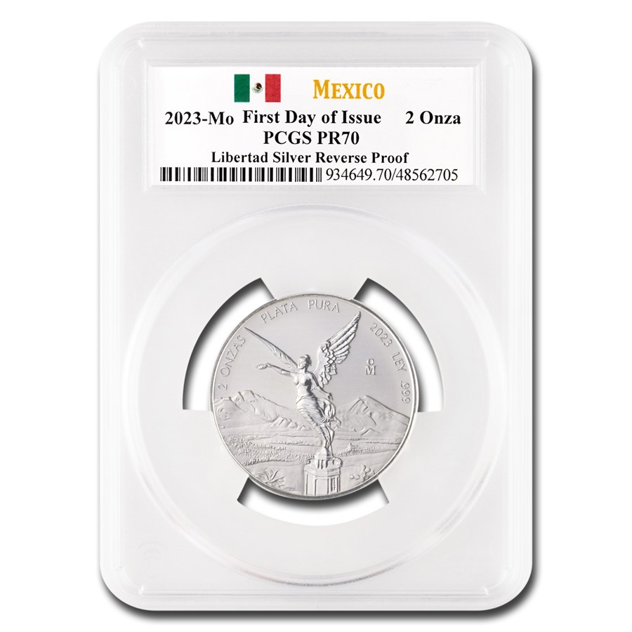 2023 Mexico 2 oz Silver Libertad Reverse Proof PR-70 PCGS (FDI)