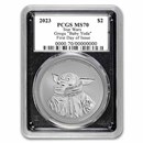 2023 Niue 1 oz Ag $2 Star Wars Grogu "Baby Yoda" MS-70 PCGS (FDI)