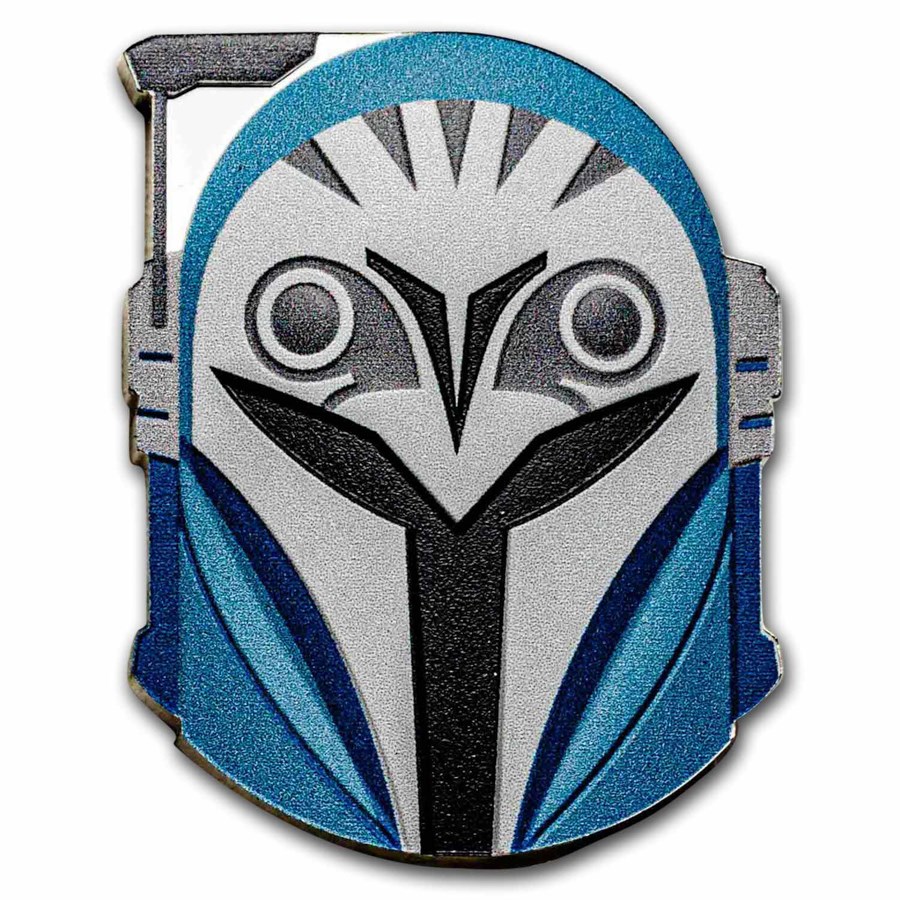 2023 Niue 1 oz Ag $2 Star Wars Mandalorian Helmet: Bo-Katan Kryze