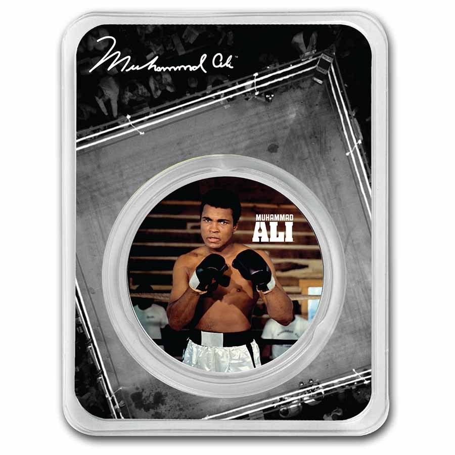 2023 Niue 1 oz Colorized Silver Muhammad Ali w/ TEP