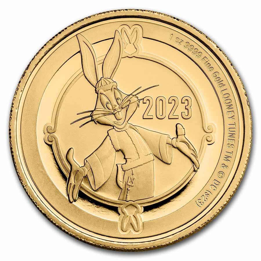 2023 Niue 1 oz Gold $250 Lunar Year of The Rabbit Bugs Bunny