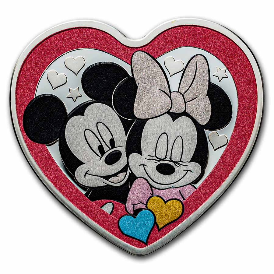 Buy 2023 Niue 1 oz Silver $2 Disney Heart-Shaped Love Mickey 