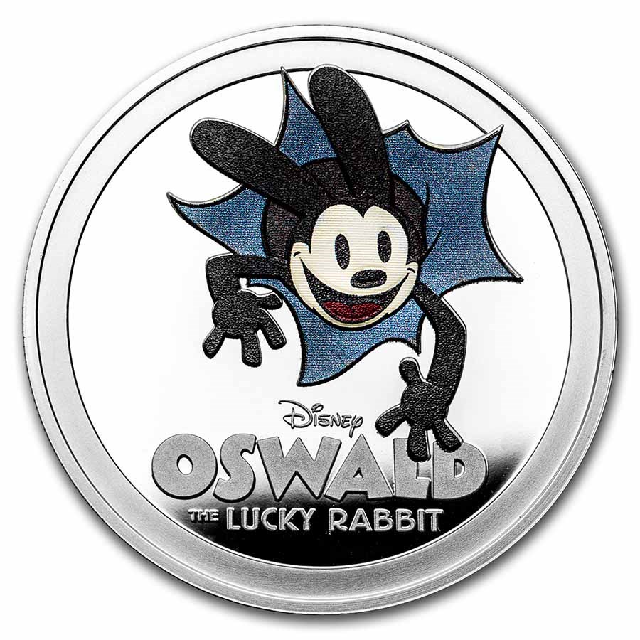 2023 Niue 1 oz Silver $2 Disney Oswald the Lucky Rabbit Proof