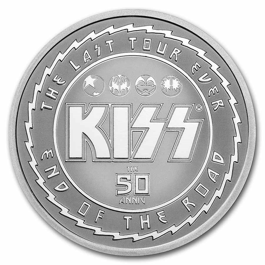 2023 Niue 1 oz Silver $2 KISS 50th Anniversary BU