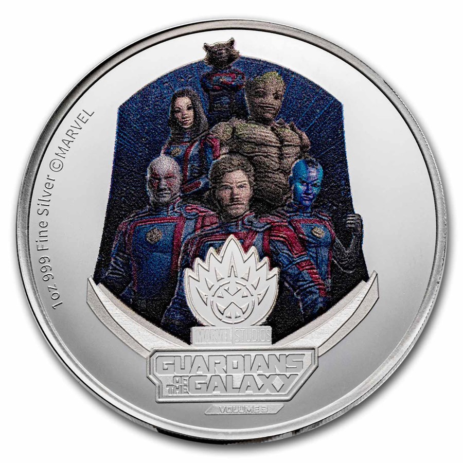 2023 Niue 1 oz Silver $2 Marvel: Guardians of the Galaxy 3