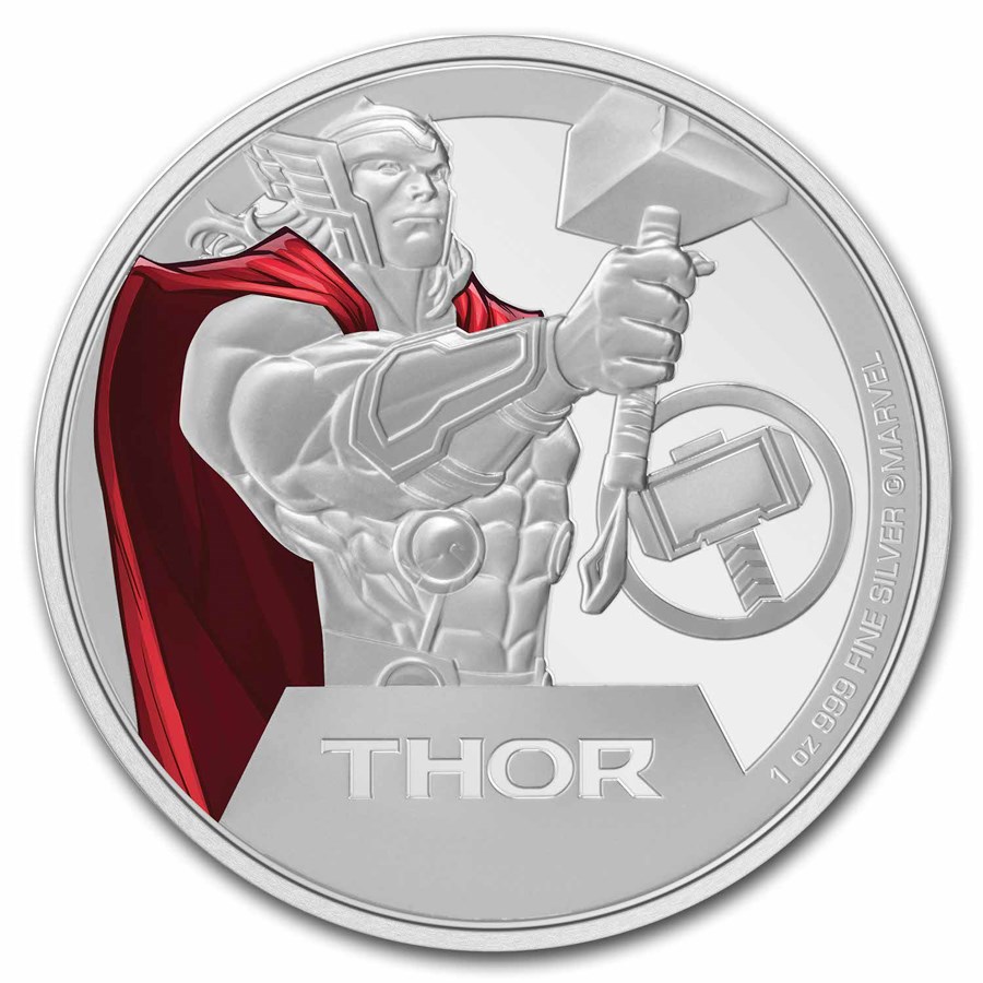 2023 Niue 1 oz Silver $2 Marvel: Thor God of Thunder