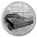 2023 Niue 1 oz Silver $2 Ruthenium-Plated Fast & Furious Coin