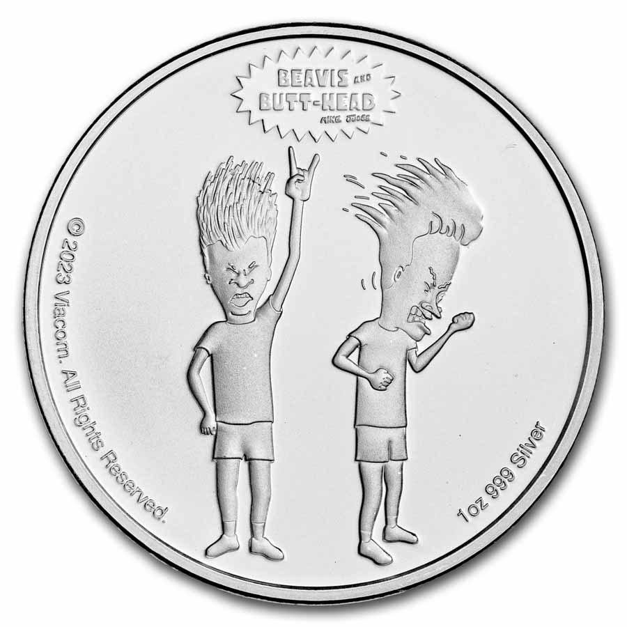 2023 Niue 1 oz Silver Beavis & Butt-Head 30th Anniversary BU