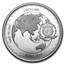 2023 Niue 1 oz Silver Burning Earth Global Warming Terra II