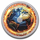 2023 Niue 1 oz Silver Burning Earth Global Warming Terra II