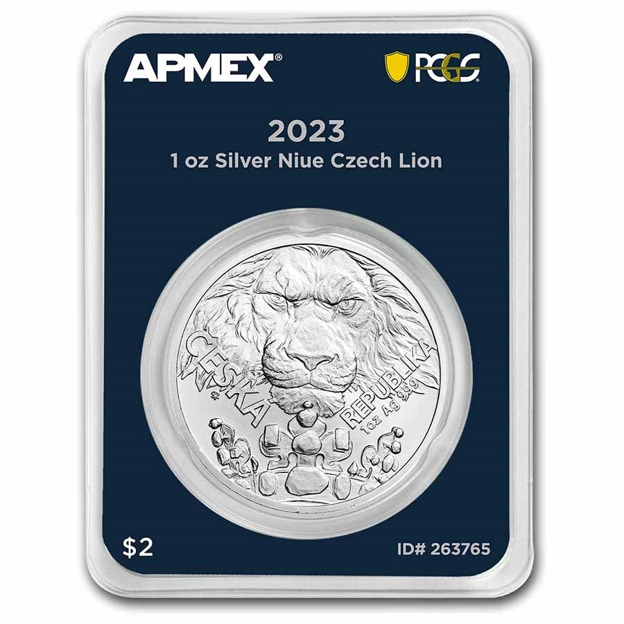 2023 Niue 1 oz Silver Czech Lion (MD® Premier + PCGS FS)