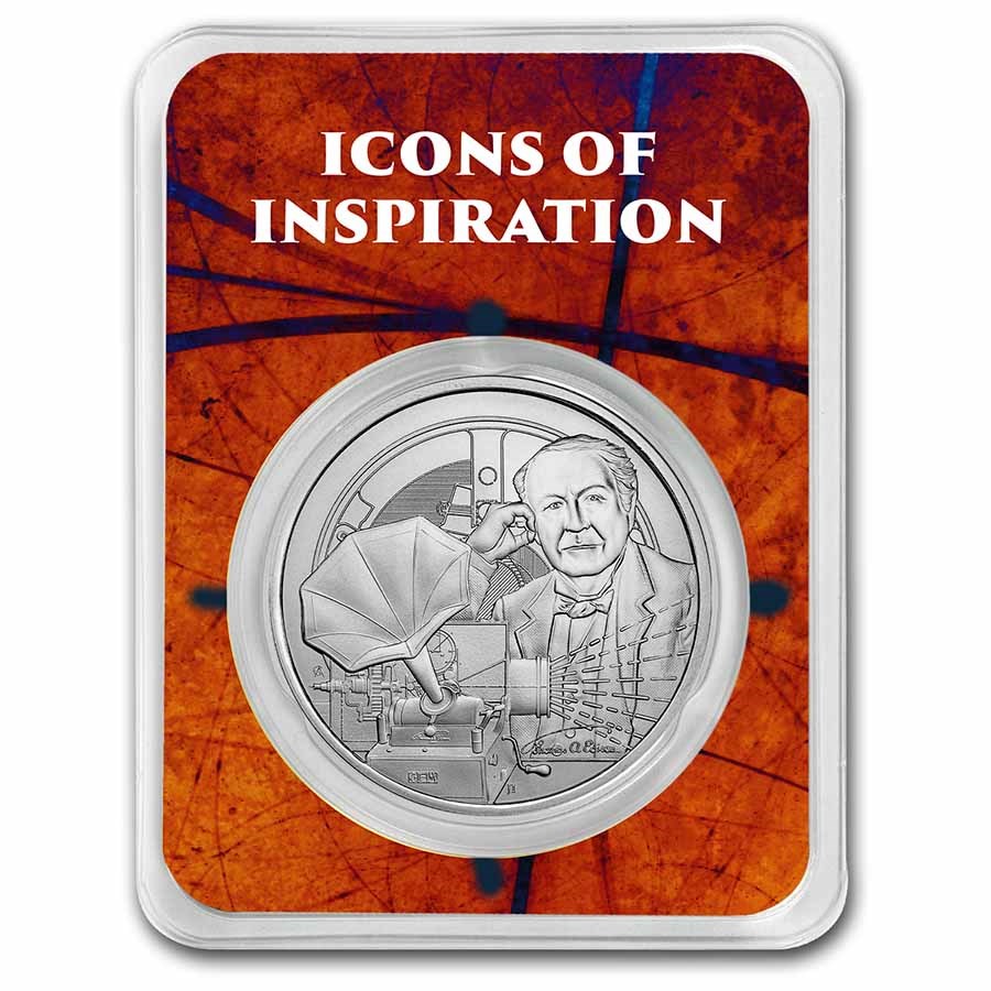 2023 Niue 1 oz Silver Icons of Inspiration: Thomas Edison in TEP