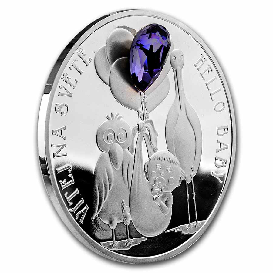 Buy 2023 Niue 1 Oz Silver Proof Crystal Coin: Hello Baby | APMEX