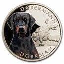 2023 Niue 1 oz Silver Proof Dog Breeds: Doberman